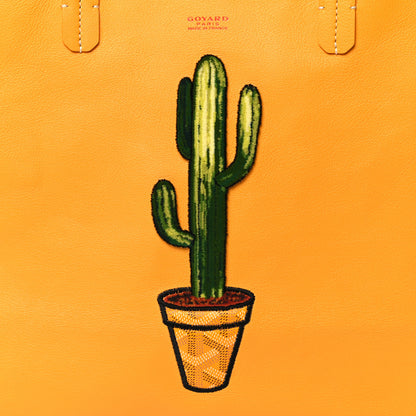 Goyard Goyardine Embroidered Cactus Reversible Anjou PM Yellow 14 of 18