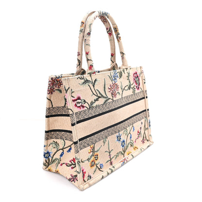 Christian Dior Raffia Embroidered Petites Fleurs Medium Book Tote Natural 3 of 12