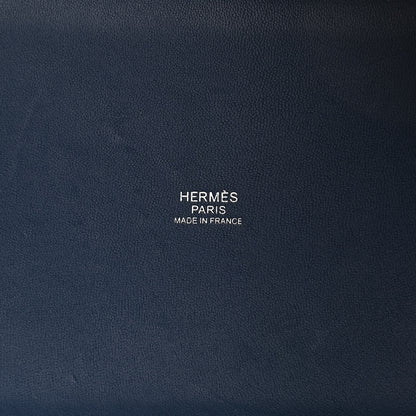 Hermes Ostrich Picotin Lock 18 Deep Blue 6 of 10