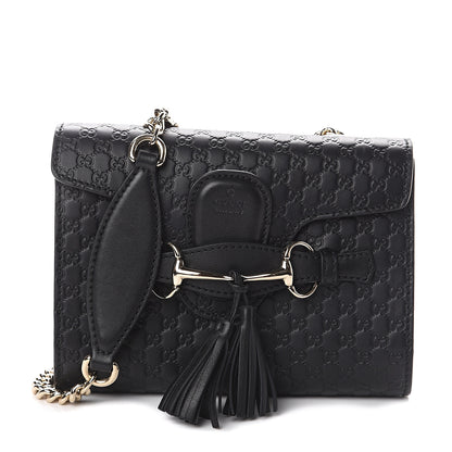 Gucci Microguccissima Mini Emily Shoulder Bag Black 1 of 5