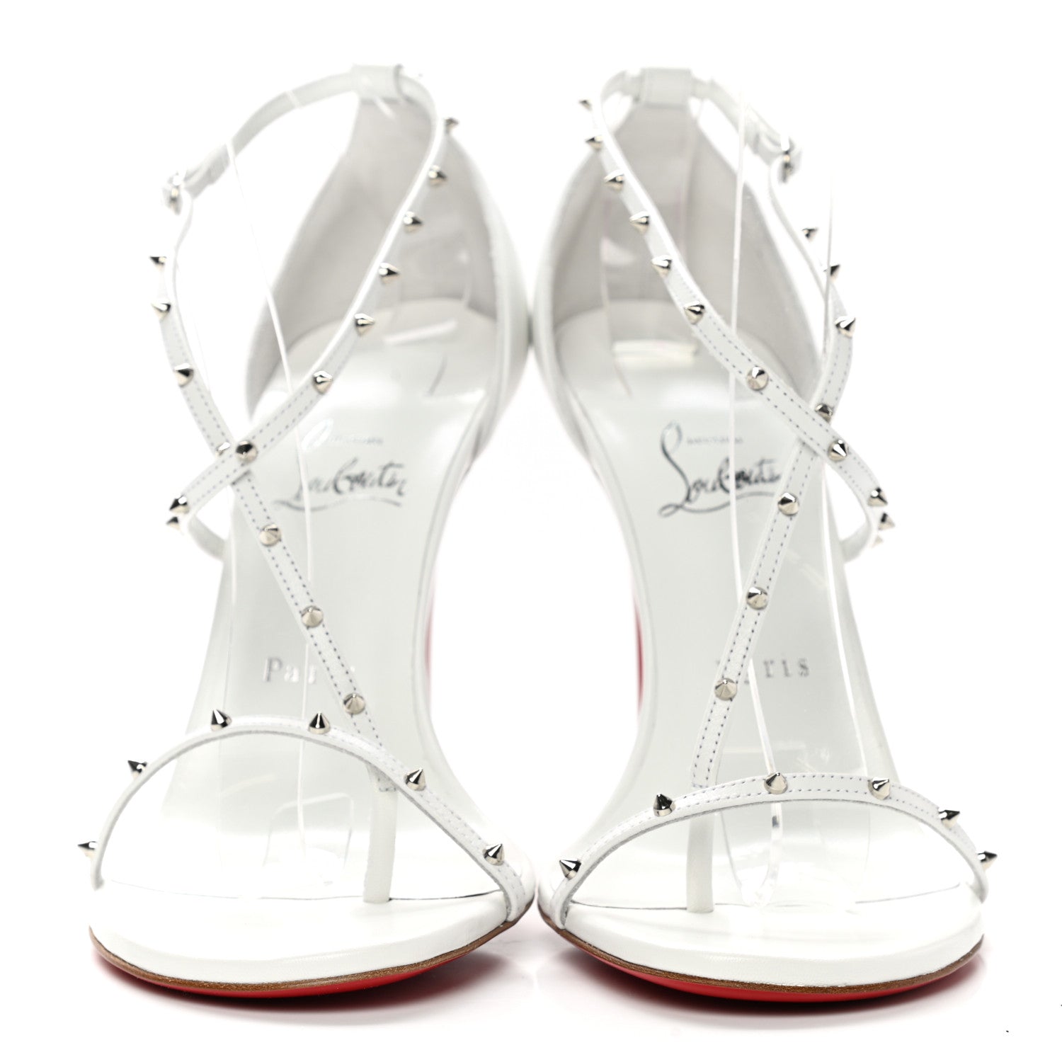 Christian Louboutin Riojana 100 Spiked Sandals 40 White 2 of 8