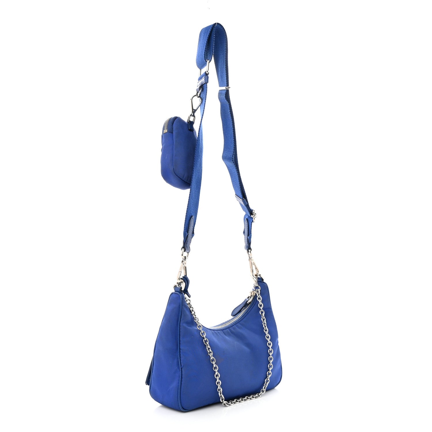 Prada Nylon Re-Edition 2005 Shoulder Bag Indaco 3 of 15