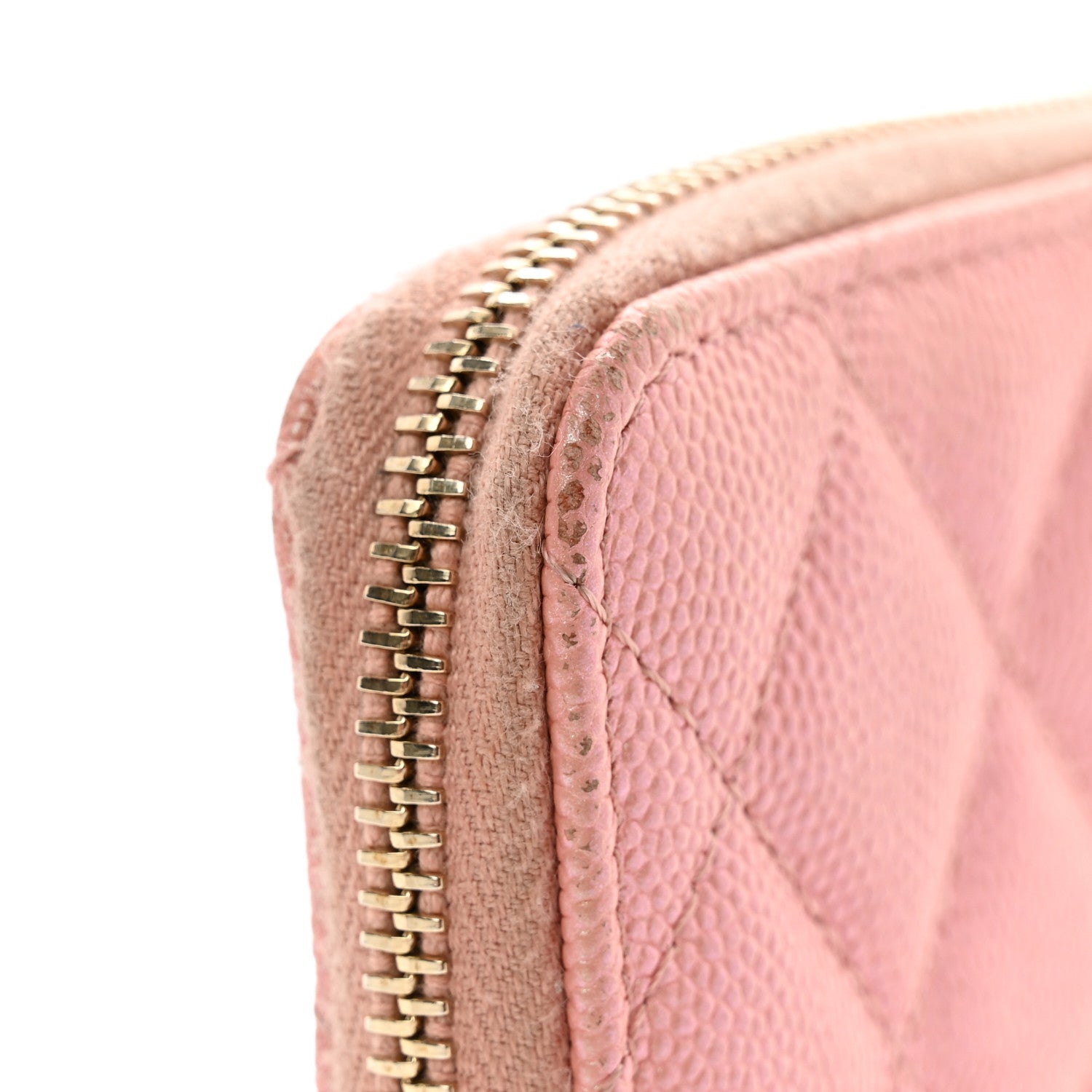Chanel Iridescent Caviar Quilted Zipped Key Holder Case Rose Pink 10 of 12