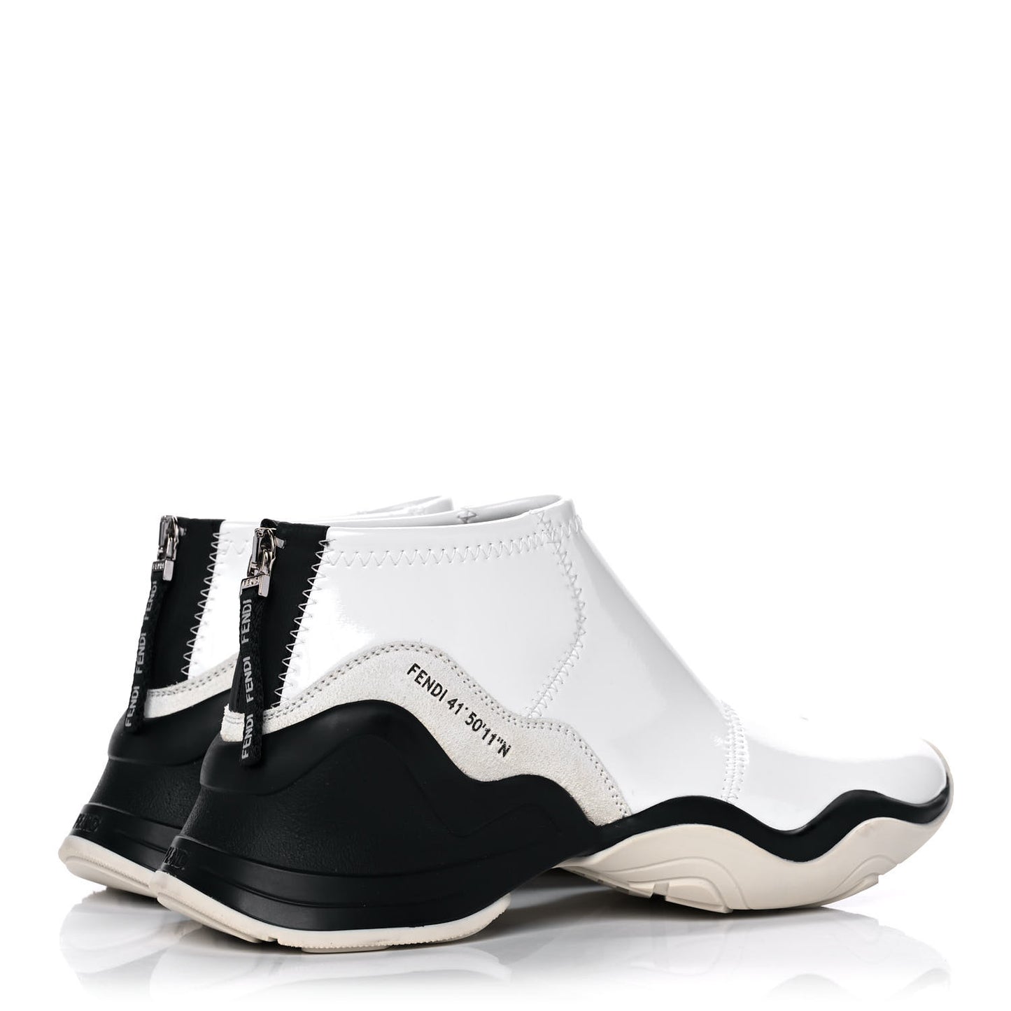 Vernice High-Tech Womens FFluid Zip Up Sneakers 38 White Black