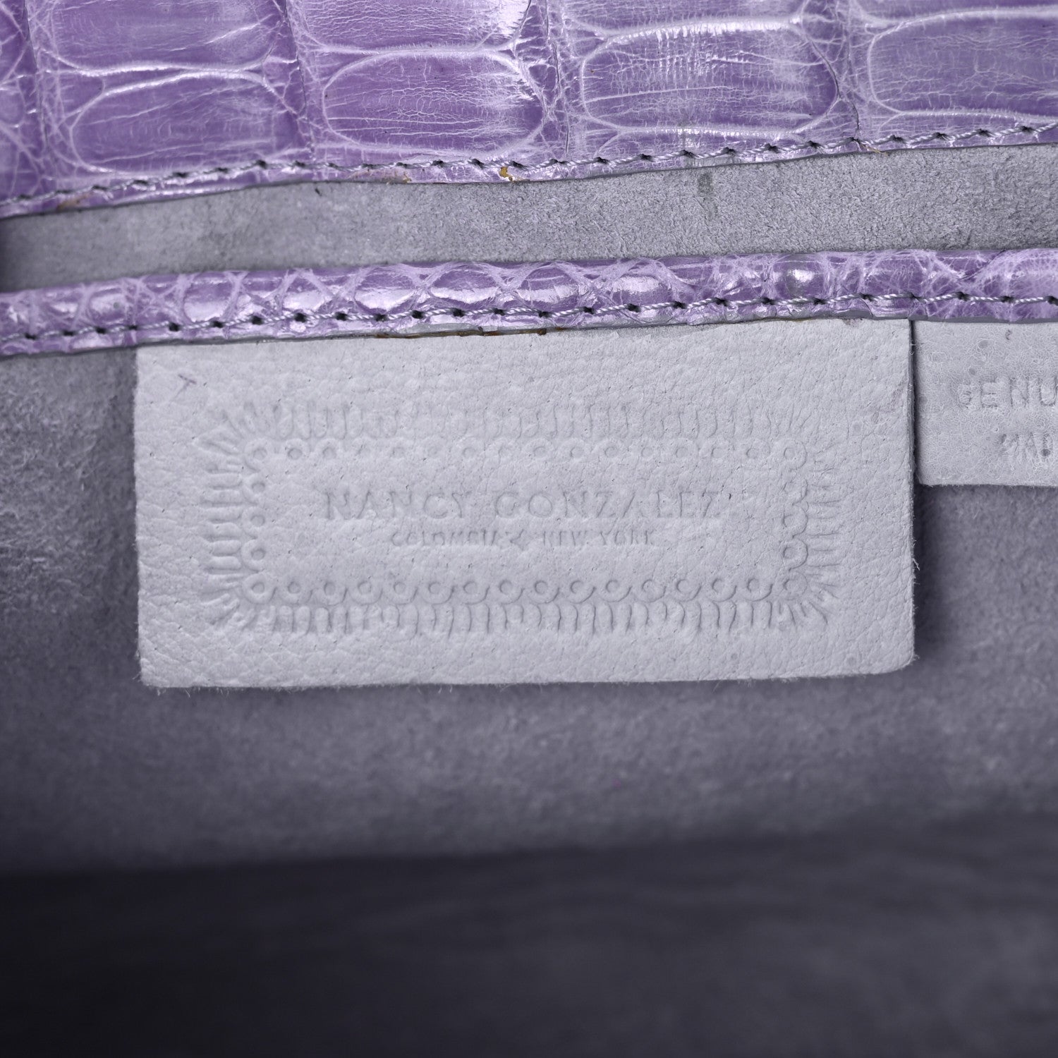 Nancy Gonzalez Crocodile Envelope Clutch Lilac 5 of 9