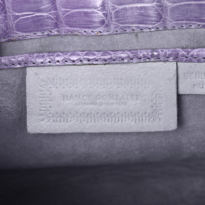Nancy Gonzalez Crocodile Envelope Clutch Lilac 5 of 9