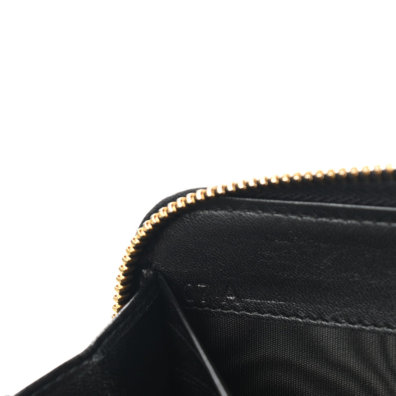 Prada Nappa Impunture Zip Around Wallet Black 7 of 13