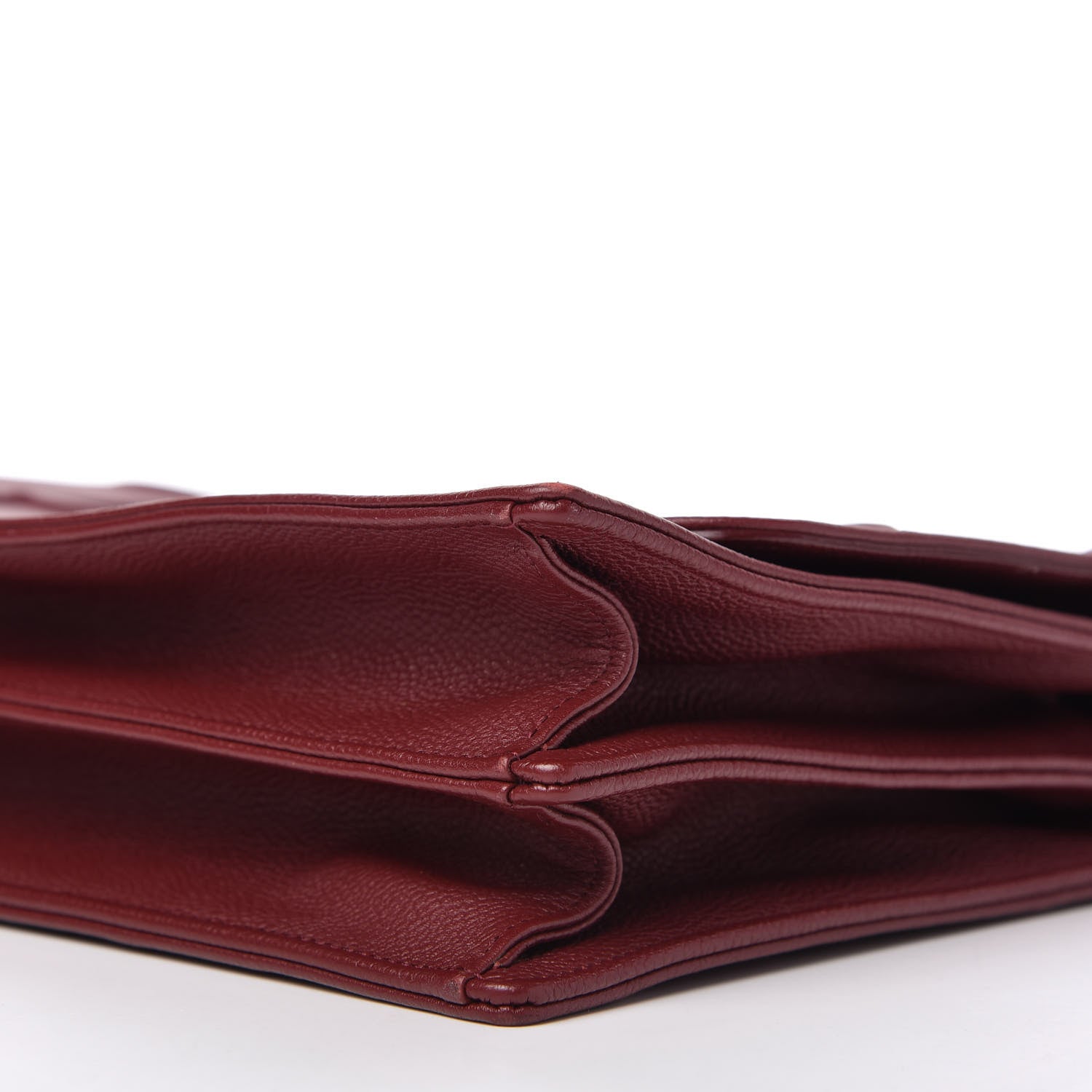 Christian Dior Grained Calfskin Diorama Satchel Burgundy 7 of 9