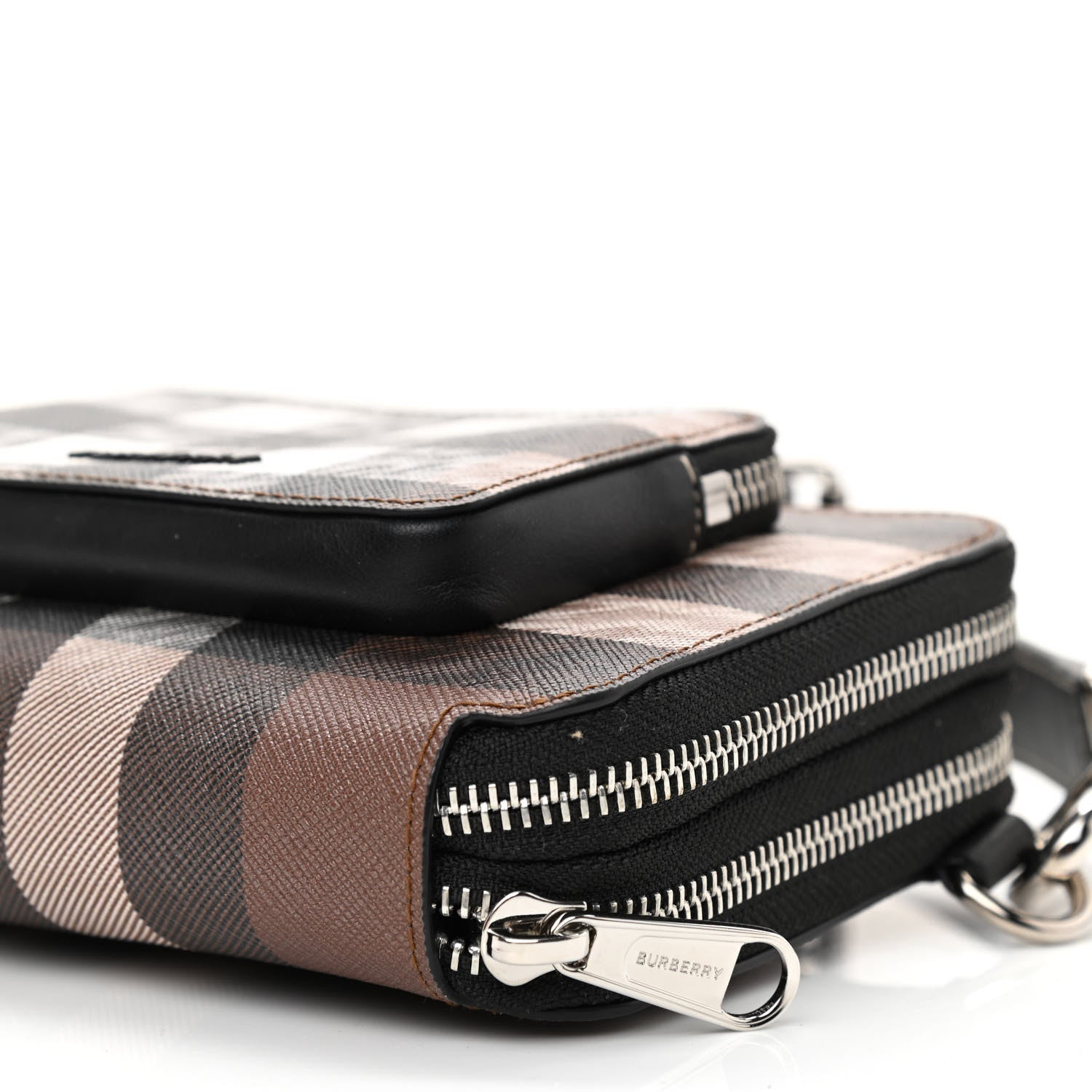 Burberry E-Canvas Jake Giant Check Messenger Dark Birch 9 of 9