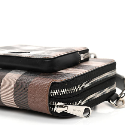 Burberry E-Canvas Jake Giant Check Messenger Dark Birch 9 of 9