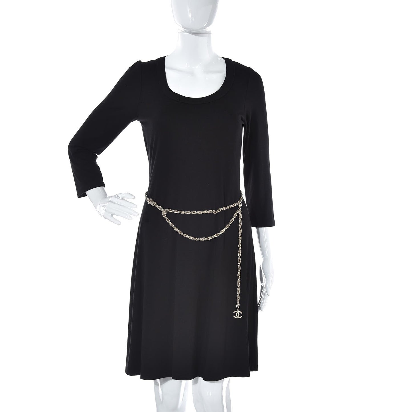 Metal Chain CC Belt Gold