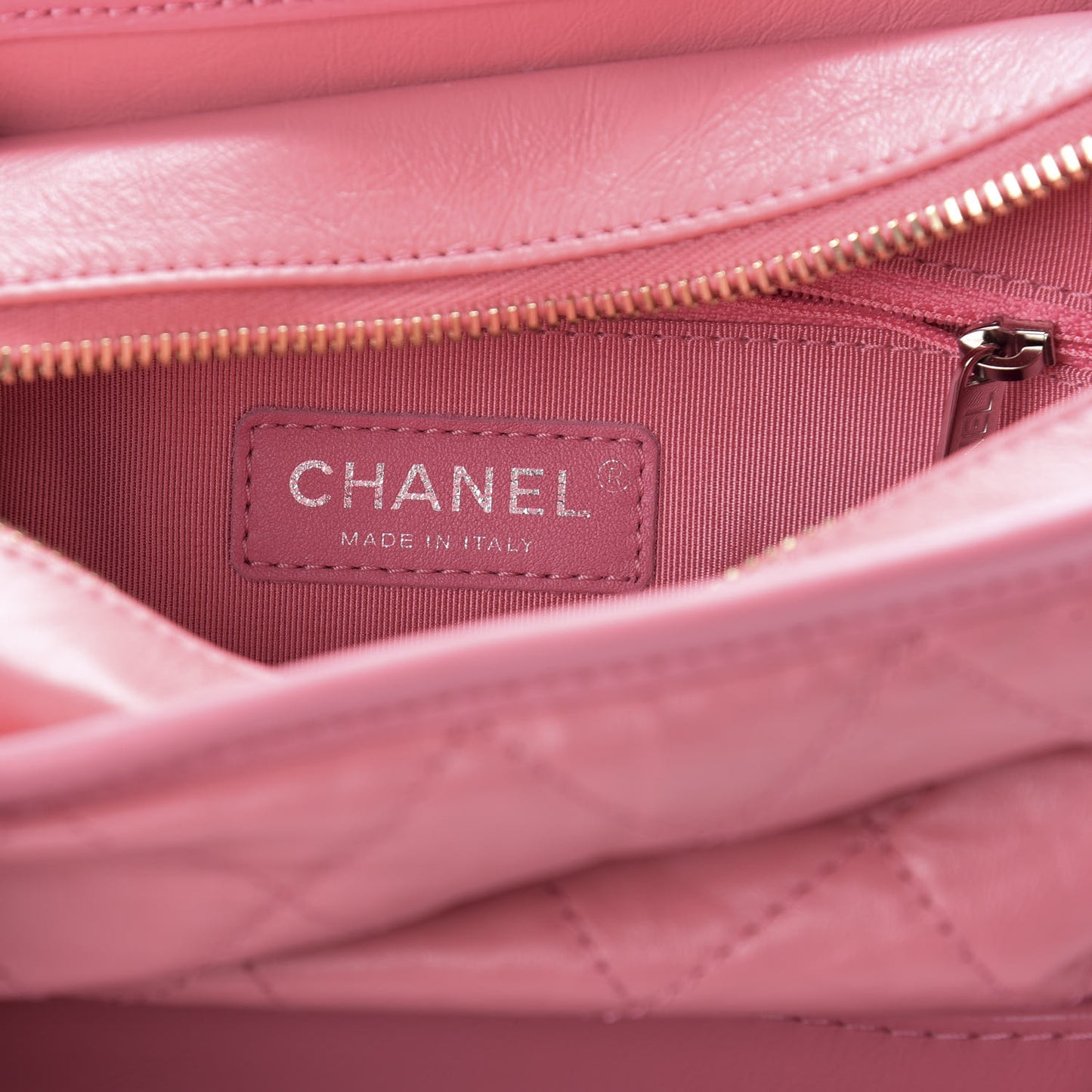 Aged Calfskin Quilted Small Gabrielle Logo Hobo Rose