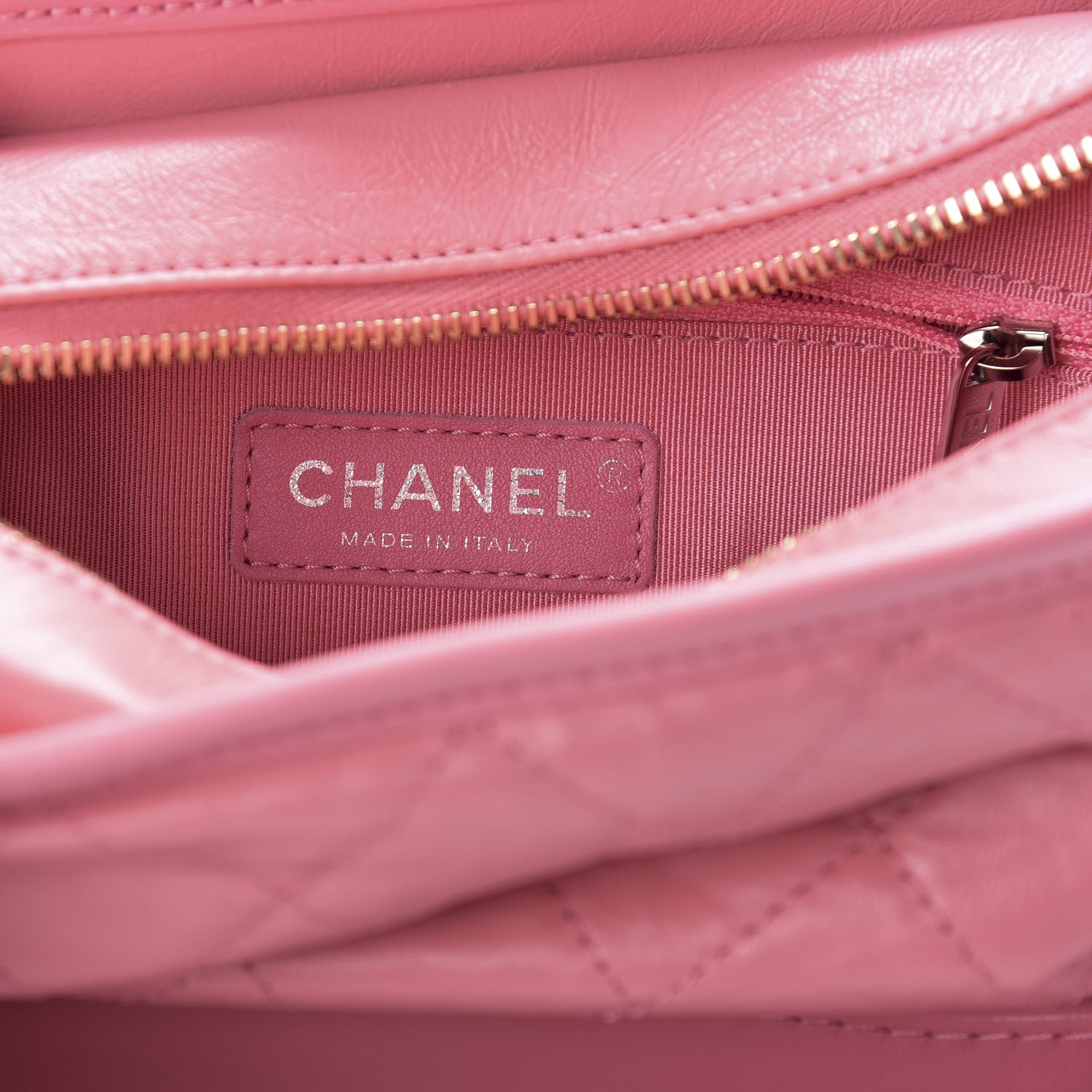 Chanel Aged Calfskin Quilted Small Gabrielle Logo Hobo Rose 6 of 9