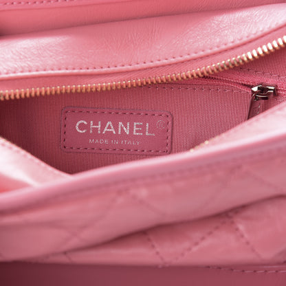 Chanel Aged Calfskin Quilted Small Gabrielle Logo Hobo Rose 6 of 9
