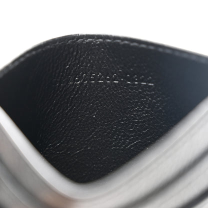 Saint Laurent Grained Calfskin Tiny Cassandre Credit Card Case Black 7 of 7