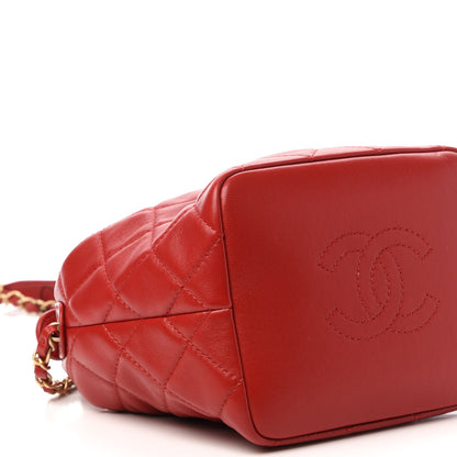 Chanel Lambskin Quilted Small Perfect Meeting Hobo Red 6 of 11