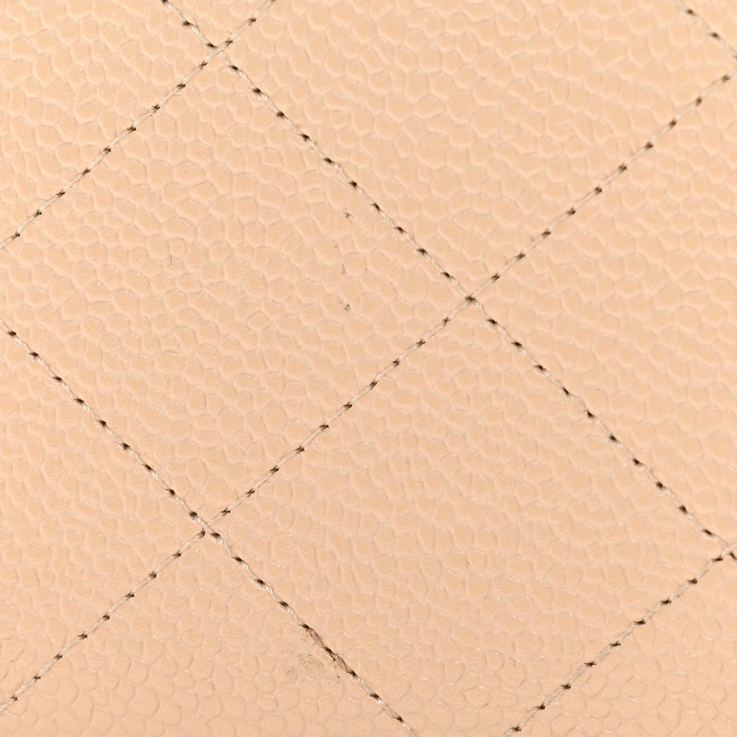 Caviar Quilted Jumbo Double Flap Light Beige
