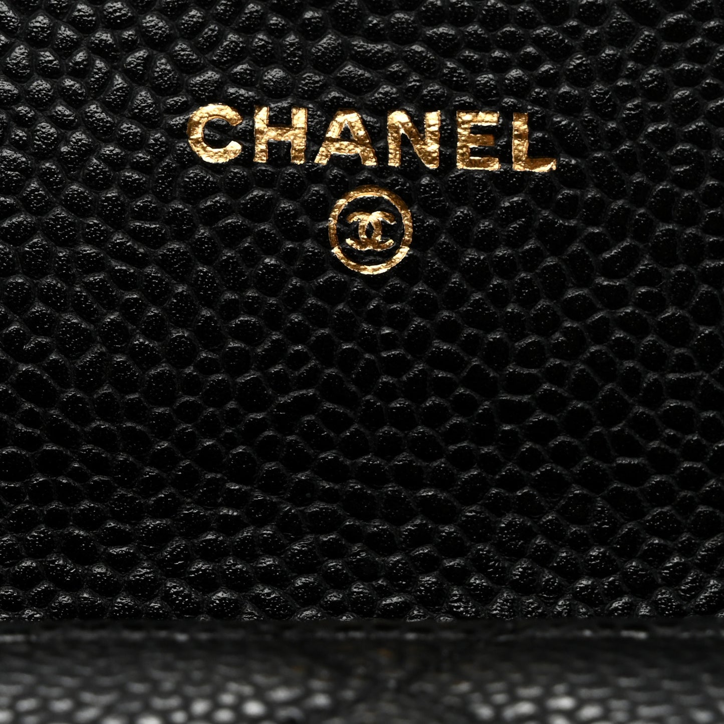Caviar Quilted Large Gusset Flap Wallet Black