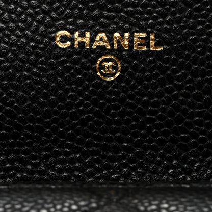 Chanel Caviar Quilted Large Gusset Flap Wallet Black 6 of 8