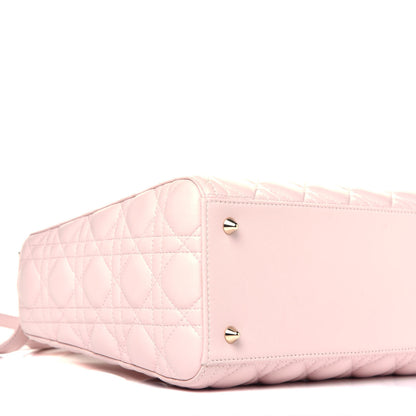 Christian Dior Lambskin Cannage Medium Lady Dior Light Pink 8 of 9