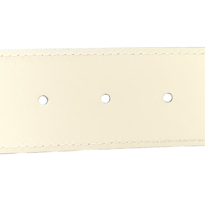 Gucci Calfskin Double G 40mm Belt 80 32 Mystic White 4 of 6