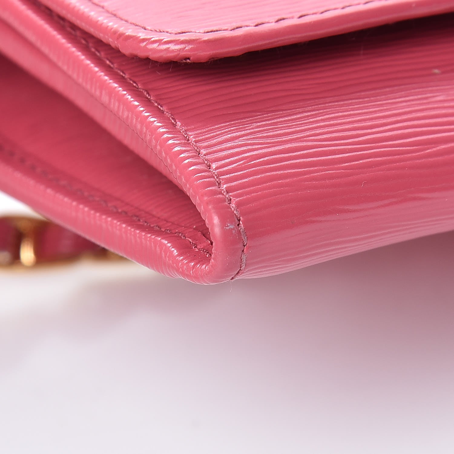 Prada Vitello Move Oro Chain Wallet Peonia 9 of 10