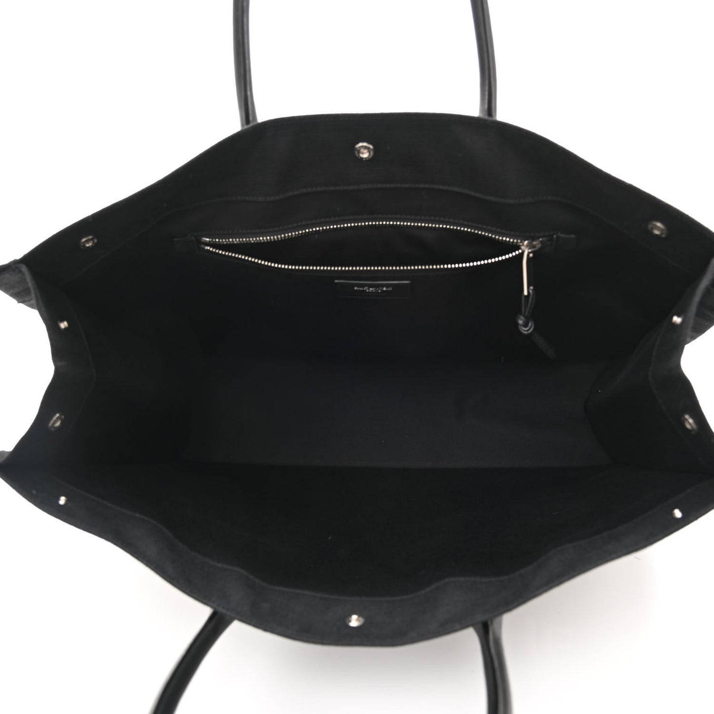 Raffia Linen Calfskin Rive Gauche Tote Black