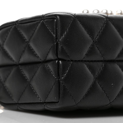 Chanel Lambskin Quilted Pearl CC Vanity Case Black 8 of 9