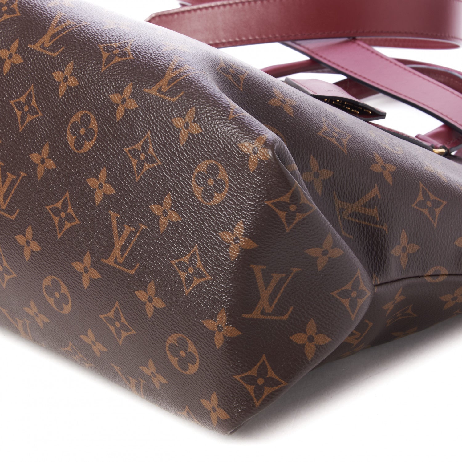 Louis Vuitton Monogram Flower Zipped Tote MM Bordeaux 4 of 8