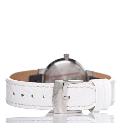 Louis Vuitton Stainless Steel Vernis Diamond 28mm Tambour Slim Quartz Watch 4 of 11