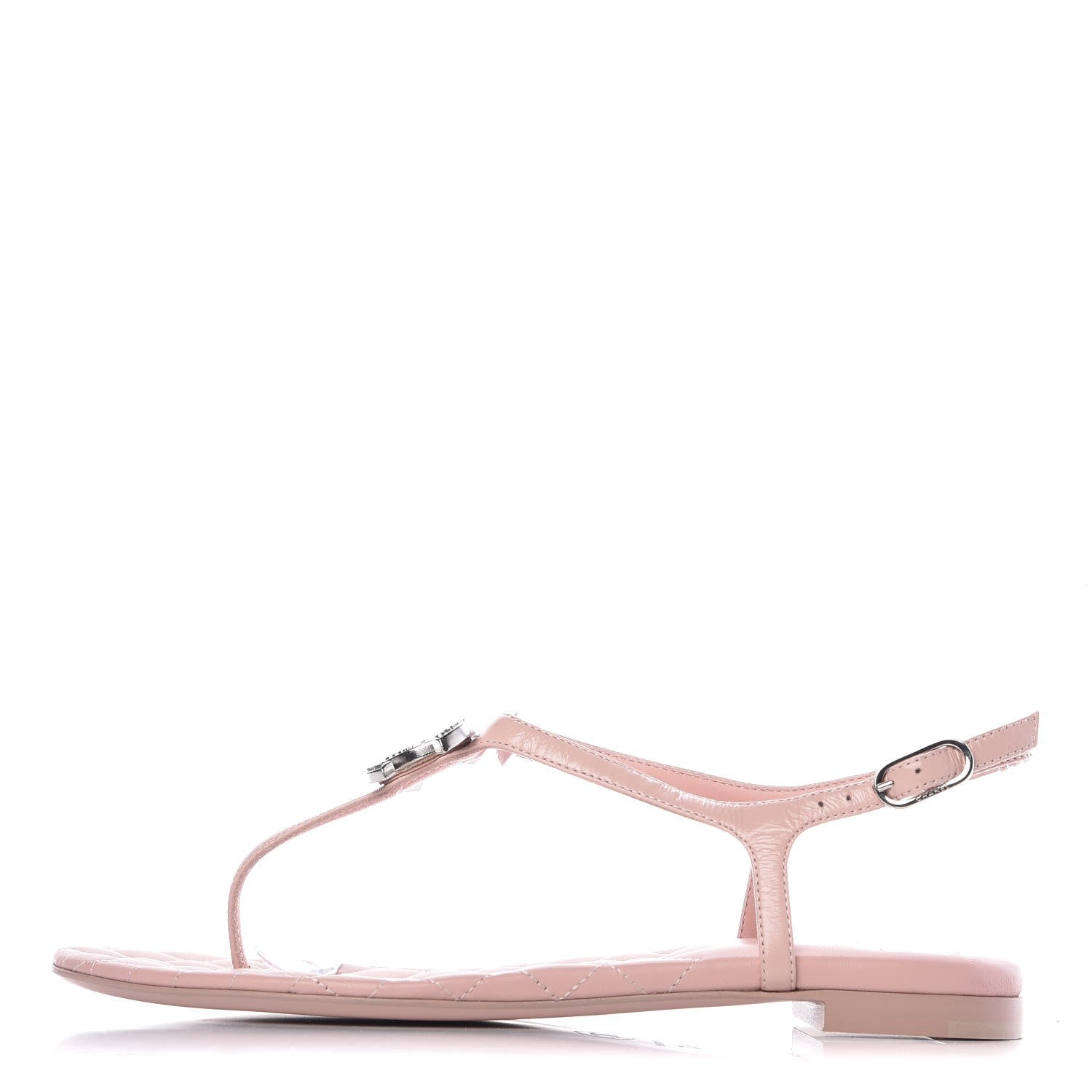 Chanel Lambskin CC Thong Sandals 36 Pink 1 of 8