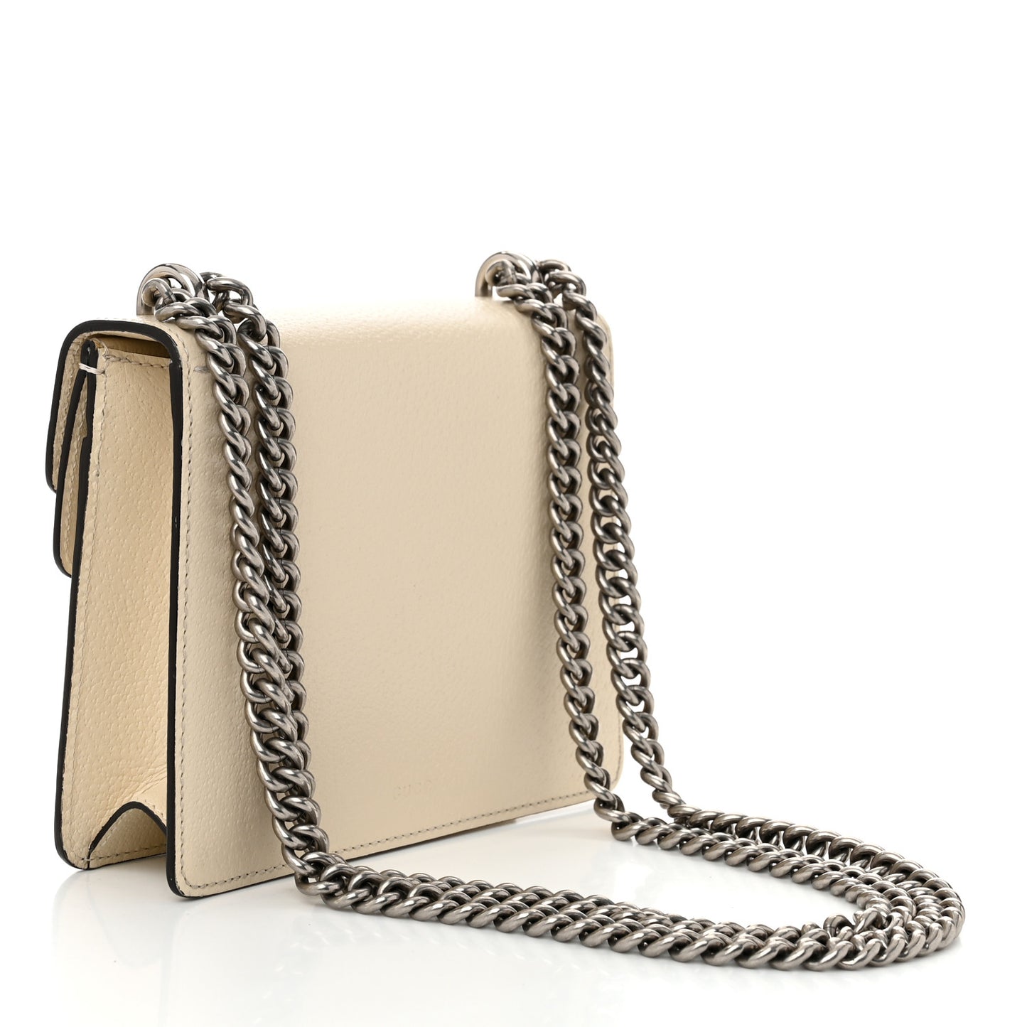 Textured Calfskin Crystal Mini Dionysus Shoulder Bag Mystic White