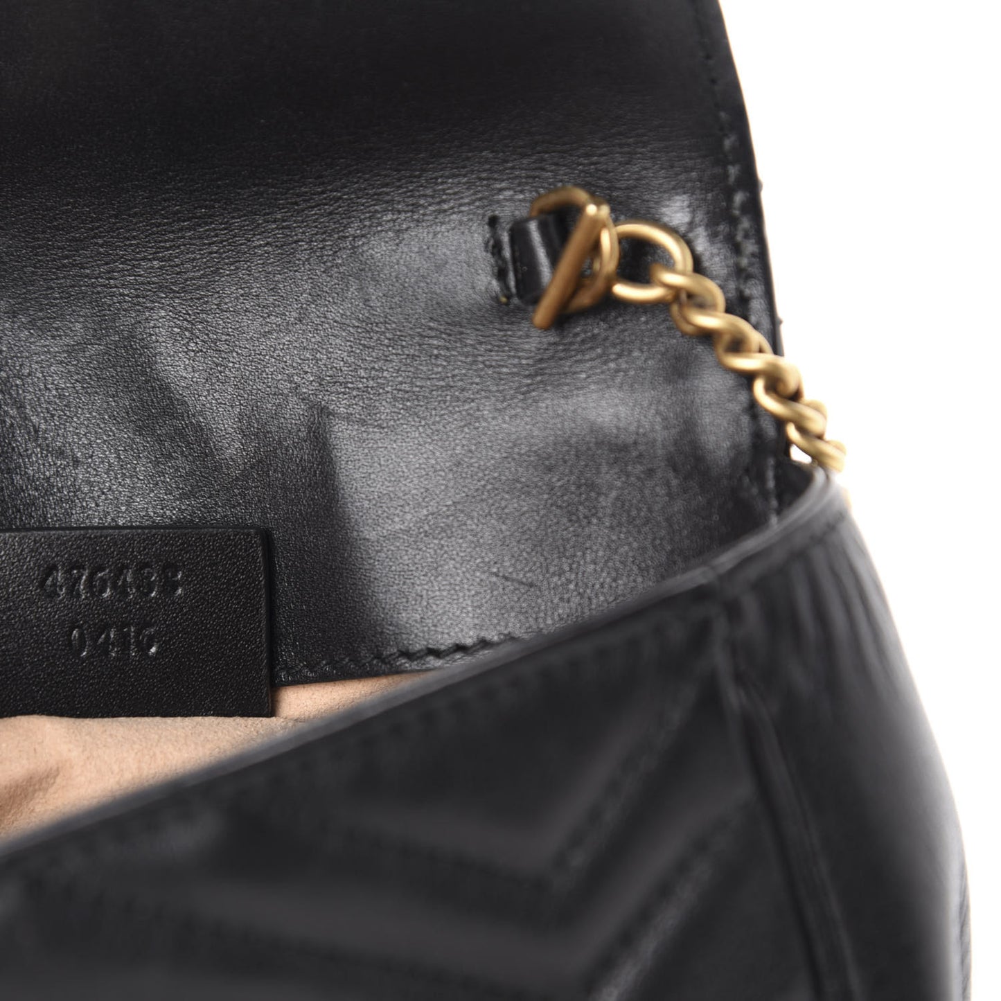 Calfskin Matelasse Super Mini GG Marmont Shoulder Bag Black