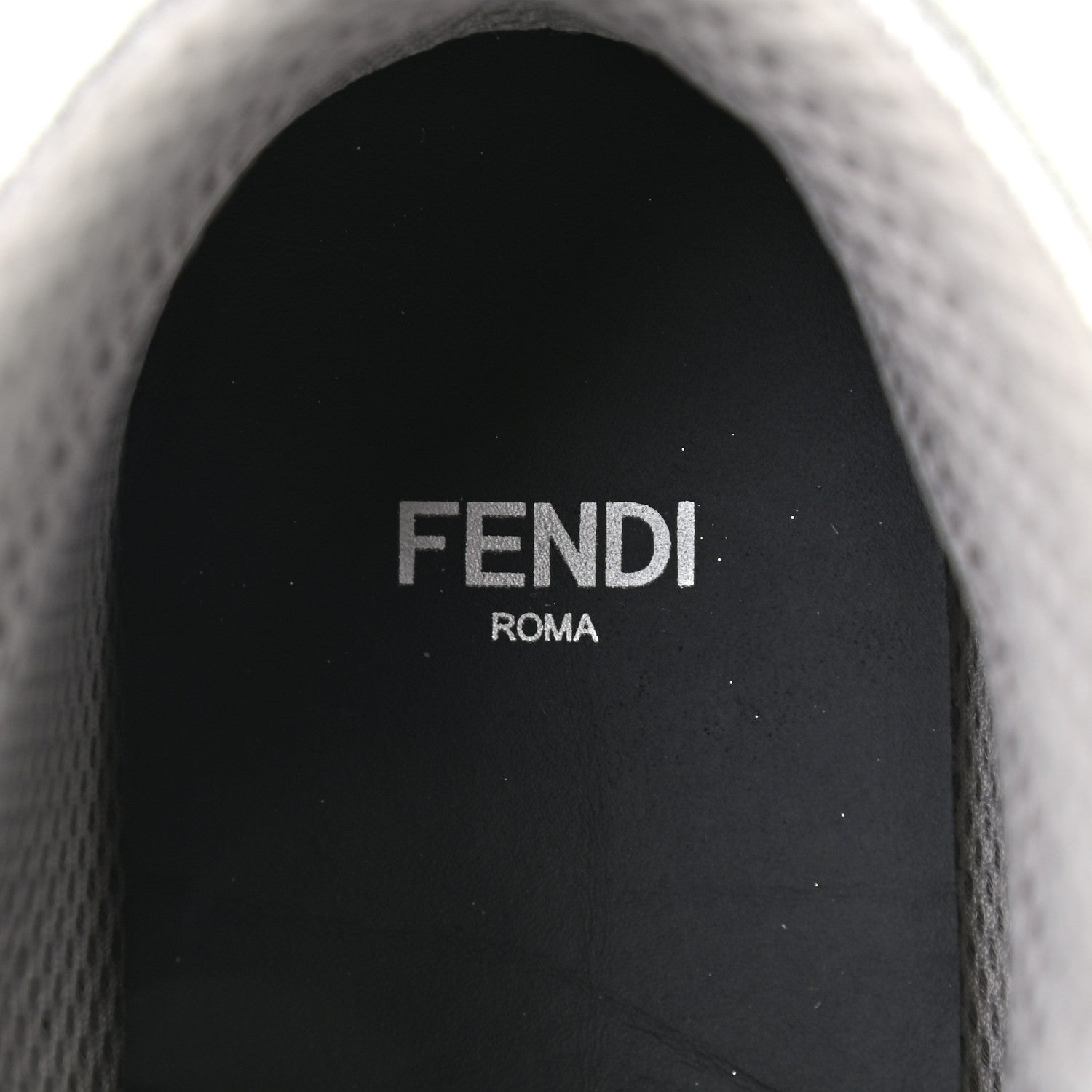 Fendi X NICKI MINAJ Metallic Nappa Macro FF Embossed Prints On High Top Sneakers 38 Silver 7 of 8