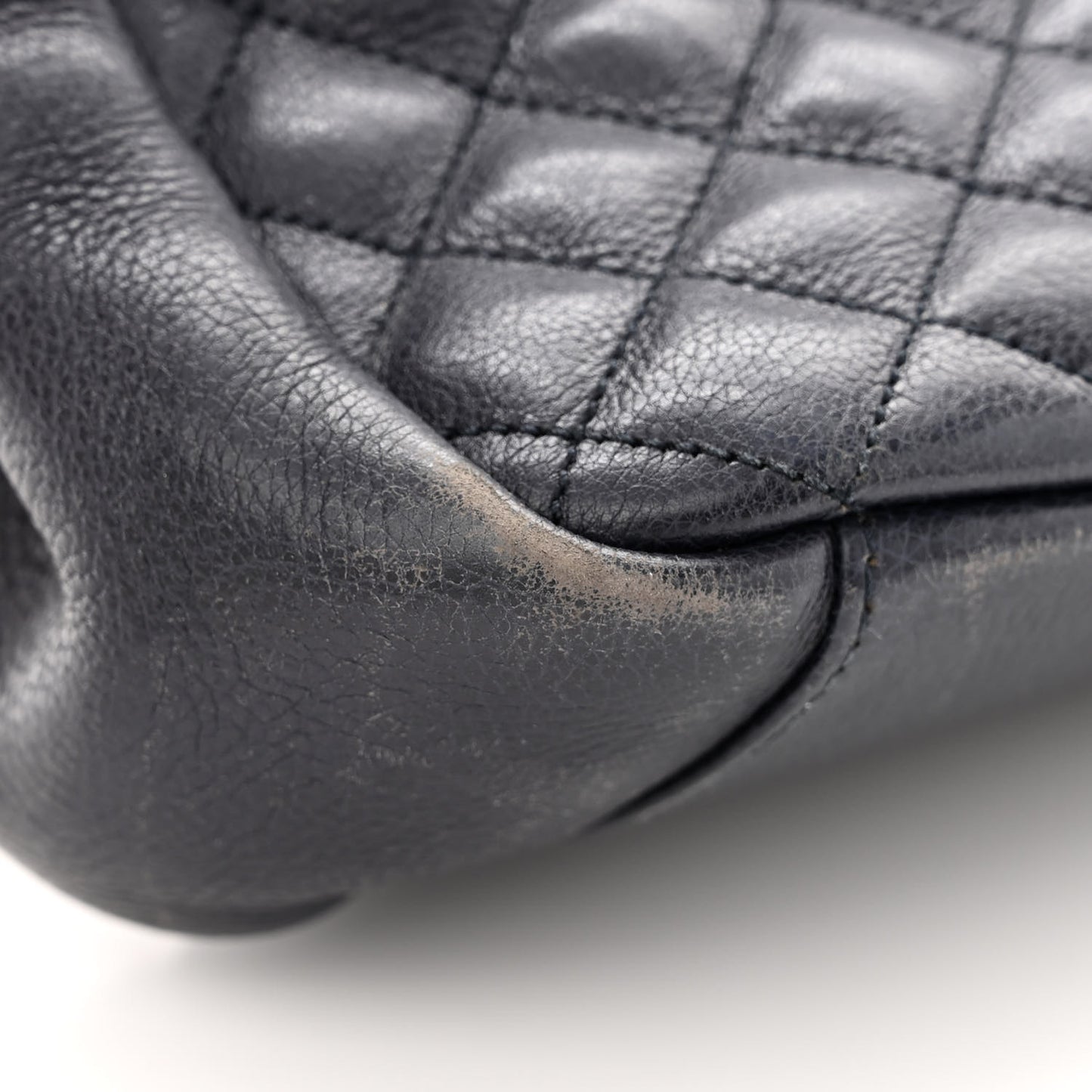 SAINT LAURENT Calfskin Mixed Matelasse Triquilt Large Monogram Envelope Satchel Deep Marine