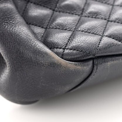 Saint Laurent SAINT LAURENT Calfskin Mixed Matelasse Triquilt Large Monogram Envelope Satchel Deep Marine 16 of 19