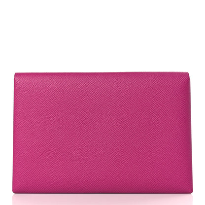 Hermes Epsom Calvi Pouch Magnolia Bleu Saphir 2 of 9