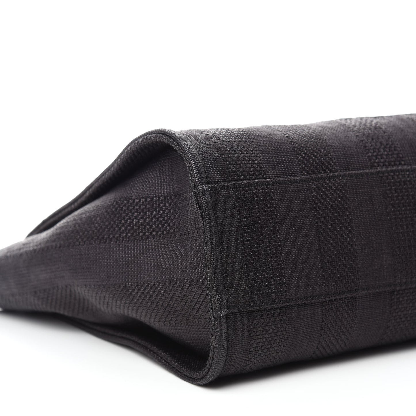 Mixed Fibers Striped Small Deauville Tote Black