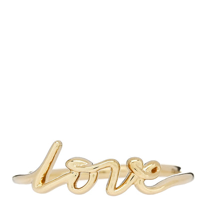 Tiffany 18K Yellow Gold Mini Paloma's Graffiti Love Ring 58 8.25 1 of 5