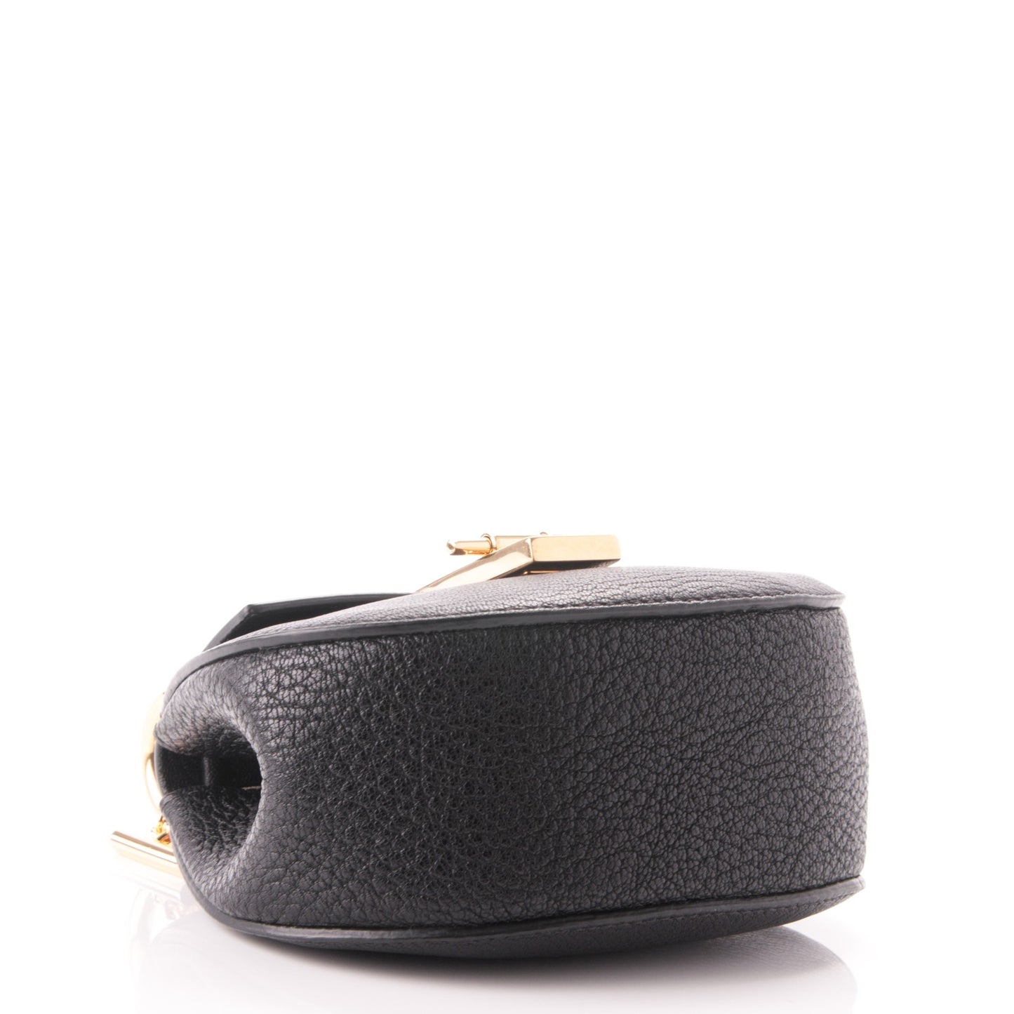 Grained Lambskin Nano Drew Shoulder Bag Black