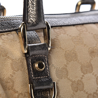 Gucci Monogram Small Abbey Boston Metallic Brown 16 of 19