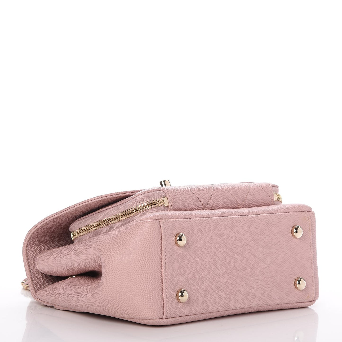 Caviar Quilted Small Business Affinity Flap Light Pink