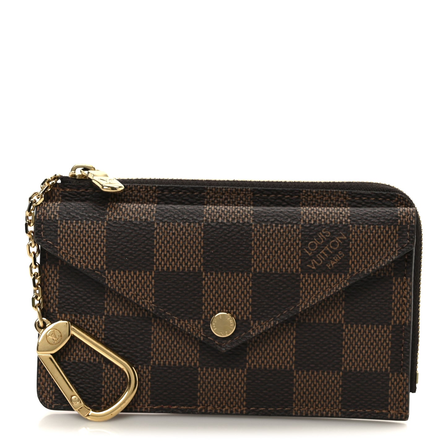 Damier Ebene Recto Verso Card Holder Red