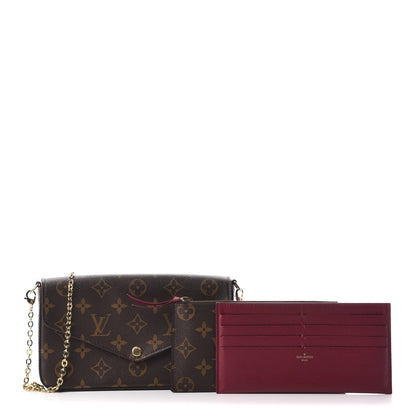 Louis Vuitton Monogram Pochette Felicie Chain Wallet Fuchsia 10 of 10