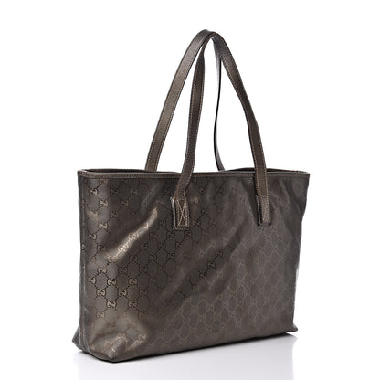 Gucci Imprime Monogram Medium Zippered Shopping Tote Pewter 3 of 16