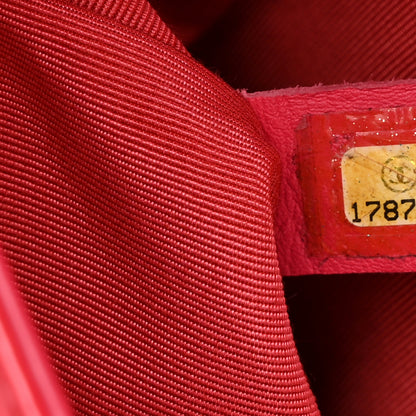 Chanel Patent Calfskin Enamel Quilted Medium Boy Flap Dark Pink 7 of 12