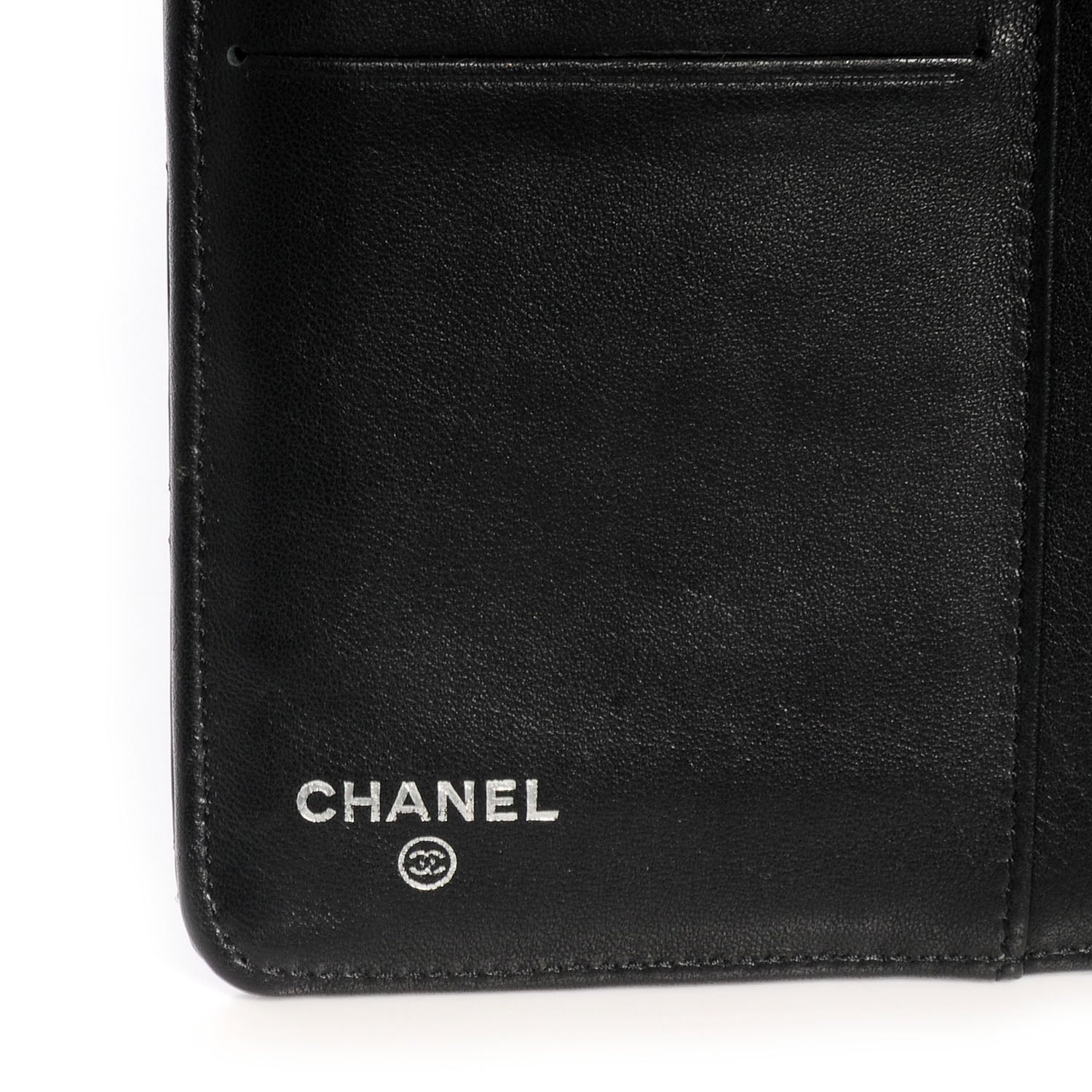 Chanel Patent Quilted CC French Wallet Black 6 of 8