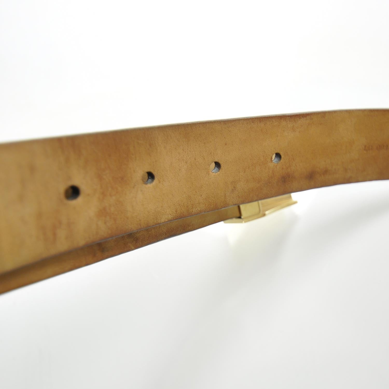 Louis Vuitton Damier Ebene LV Paris Belt Gold 7 of 8