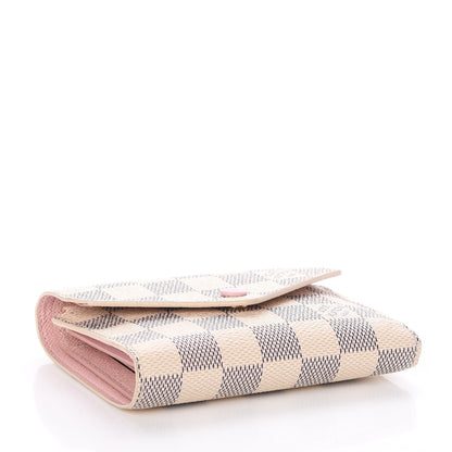 Louis Vuitton Damier Azur Victorine Wallet Rose Ballerine 4 of 8