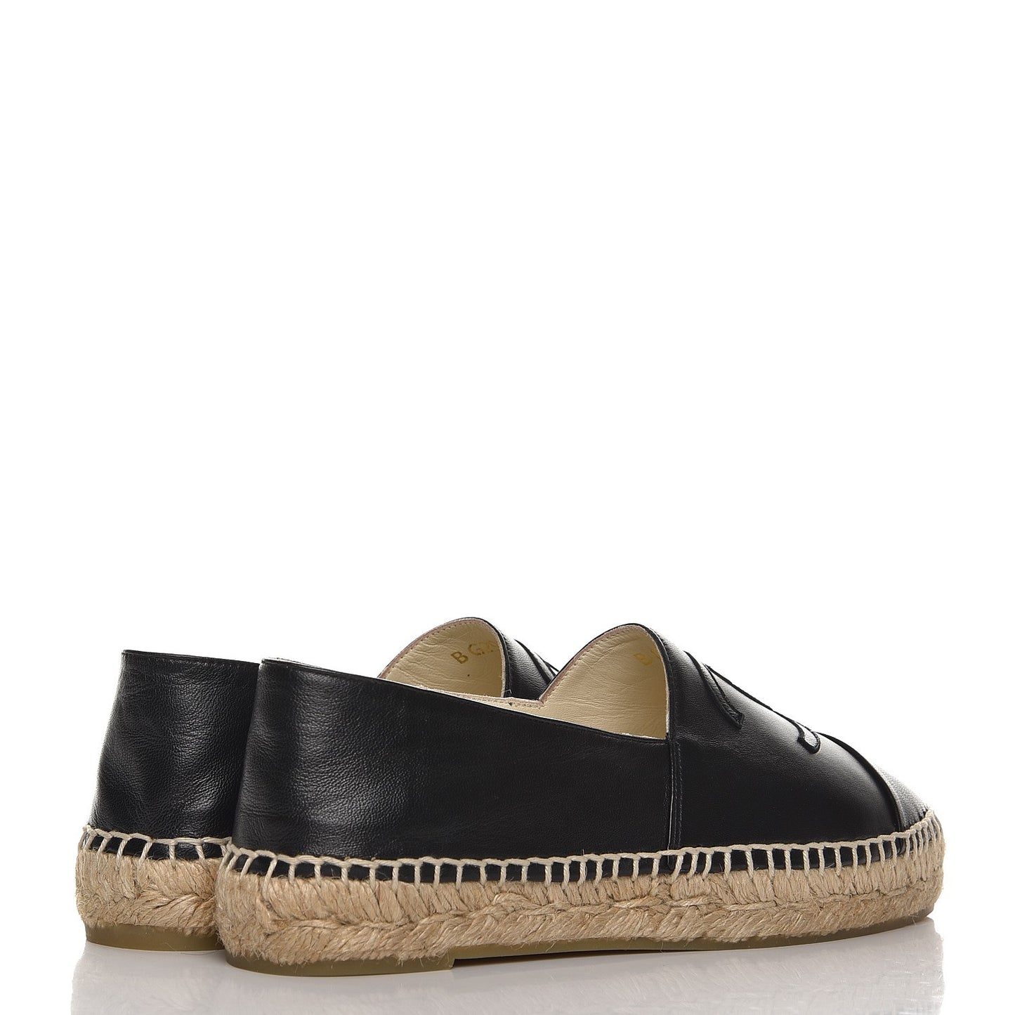 Lambskin CC Espadrilles 37 Black